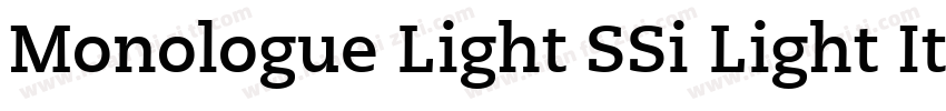 Monologue Light SSi Light Italic字体转换